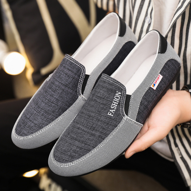 Giày vải Nam Low-Top mùa hè, thoáng khí, đế mềm chống trượt, phong cách Hàn Quốc, phù hợp mọi dịp