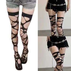 Exhila Nữ Đùi Tất Đau Khổ Trên Đầu Gối Tất Fishnet Vớ