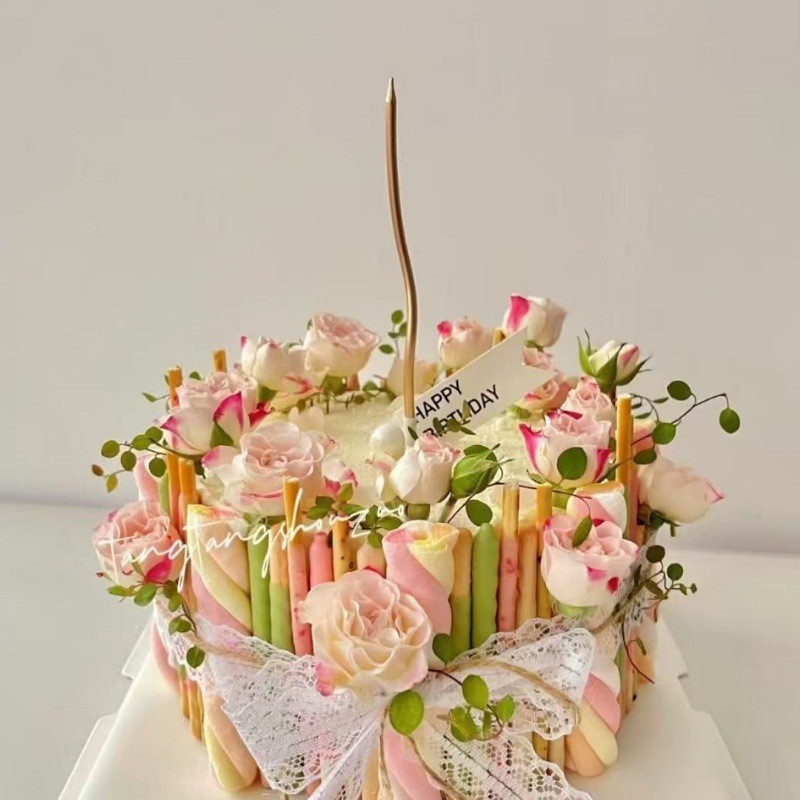 ✨Gliberty Sữa Dâu Bánh Quy Sandwich Bánh Quy Thanh Sôcôla Thanh Sinh Nhật Bánh Nướng Trang Trí Đồ Trang Trí 25.7.10