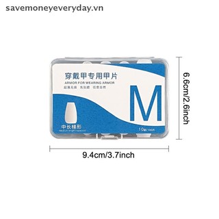 [savemoneyeveryday] 100 Cái / hộp Móng Tay Giả Mờ Đánh Bóng Bấm Vào Móng Tay Giả Thiết Kế Ngắn Vừa Cao Cấp Gel Mềm Đầu Móng Tay Để Nối Dài [vn]
