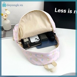 Deyangk Hoạt Hình Dễ Thương In Ba Lô Dung Tích Lớn Học Sinh Schoolbag Thời Trang Tinh Tế Hợp Thời Trang Túi Nữ Tính Di Động Túi Du Lịch Quà Tặng VN