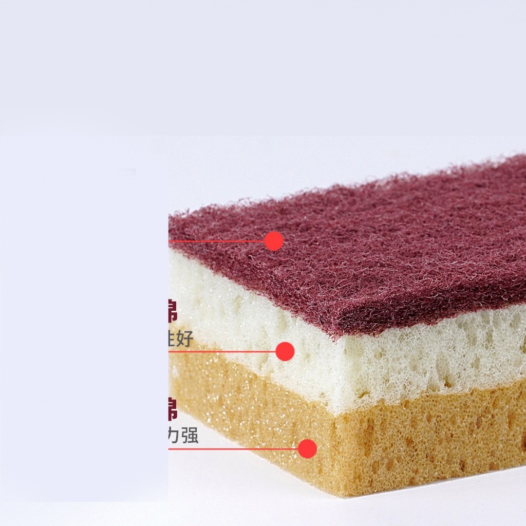 SET 5 Miếng cọ rửa chén bát (NHIỀU LỚP BÁNH BÒ) tiện dụng ,Miếng bọt biển BÁNH BÒ cọ rửa xoong nồi