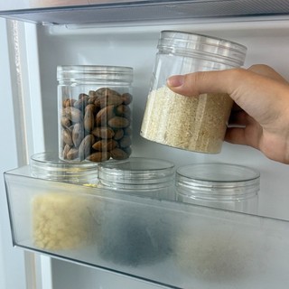 Nhà Bếp Đồ Ăn Nhẹ Gia Vị Lọ Bảo Quản - Chất Liệu PET Trong Suốt Bền Kín Có Thể Bảo Quản