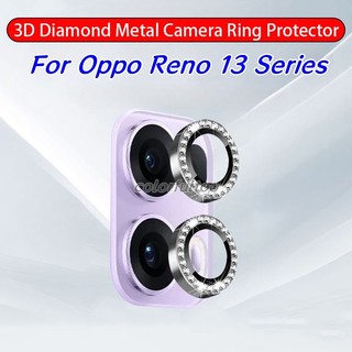 Ốp bảo vệ ống kính máy ảnh cho Oppo Reno 14 Pro/14F/13F/Reno13 Pro/Reno14 4G 5G, vòng kim loại, kính cường lực
