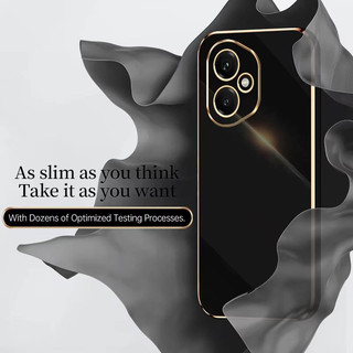 Vỏ mạ mềm khung vàng sang trọng cho Honor 400 Pro 400 Lite X70i X6C GT Vuông cạnh phẳng Vỏ silicon Ống kính Bảo vệ toàn diện Mặt sau thời trang chống sốc Vỏ điện thoại