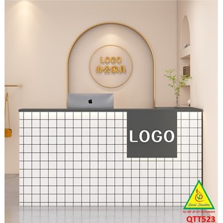 Quầy thu ngân, lễ tân, tính tiền bằng gỗ MDF QTT523 - NỘI THẤT LẮP RÁP VIENDONGADV