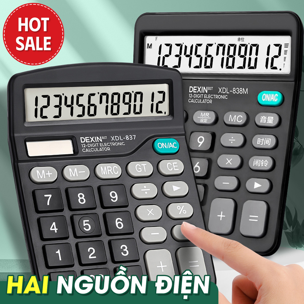 Máy tính cầm tay để bàn 12 chữ số tiện dụng ,Máy tính mini sử dụng năng lượng mặt trời