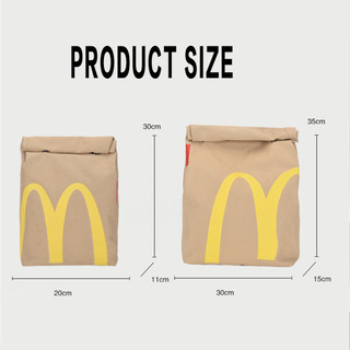 Túi đi học McDonald 's Túi giấy Ba lô hành lý dung tích lớn để du lịch mua sắm thể thao