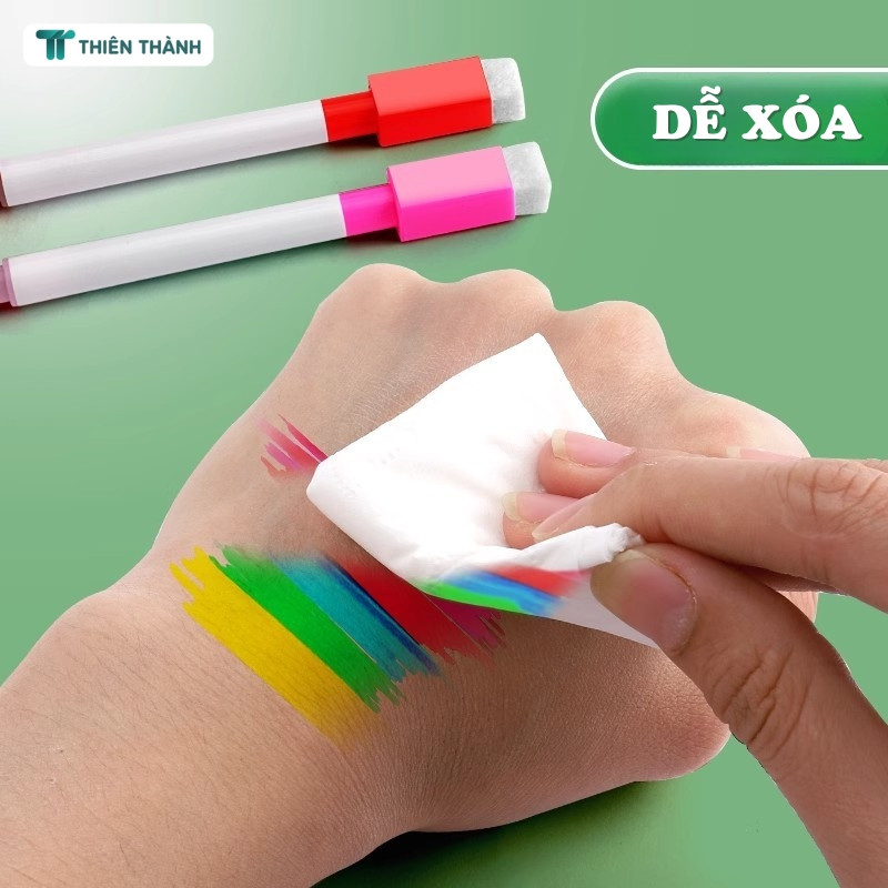 Bút Lông Viết Bảng Trắng Thiết Kế Có Nam Châm Mực Đậm Rõ, Lau Sạch Không Lem