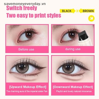 [savemoneyeveryday] Bút kẻ mắt Bút kẻ mắt khô nhanh tự nhiên Bút kẻ mắt đôi lười biếng Bút kẻ mắt dạng lỏng không thấm nước Bút kẻ mắt mở rộng Trang điểm đuôi mắt [vn]