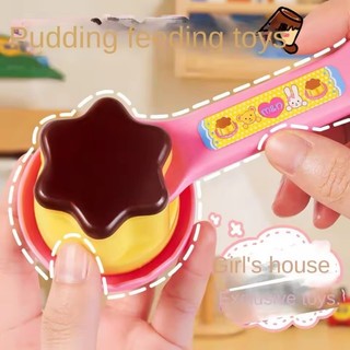 2025 Thực Phẩm Mới Pudding Đồ Chơi Cho Ăn Để Bàn Trang Trí Dễ Thương Thạch Hồng Dâu Bộ Bánh Pudding Đồ Trang Trí Mô Hình Cho Trẻ Em Bé Gái
