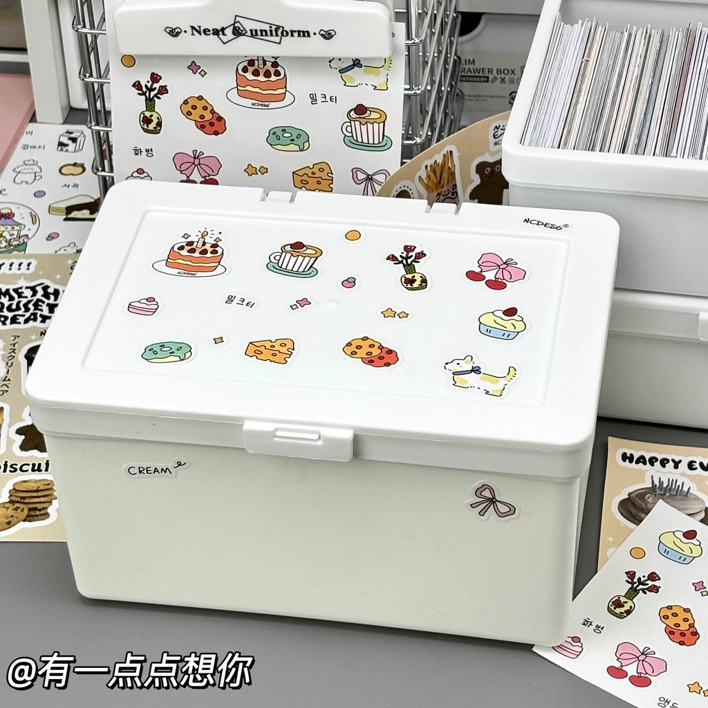 Hộp Chống Bụi Hộp Văn Phòng Phẩm Hộ Gia Đình Đơn Giản Học Sinh Hộp Bảo Quản Có Nắp Vỏ sò Hộp Bảo Quản Ký Túc Xá Hộp Đồ lặt Lặt Lặt Lặt Lặt Để Bàn