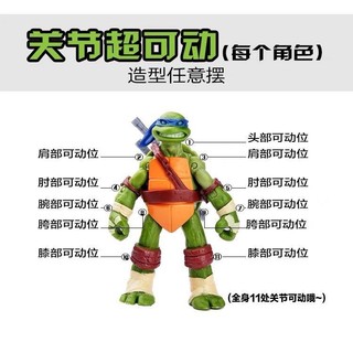 Ninja Rùa TMNT Búp Bê Hình Khớp Di Chuyển Được Ninja Rùa Đồ Chơi Trẻ Em Thịt Người Trang Trí Mô Hình Quà Tặng Sinh Nhật