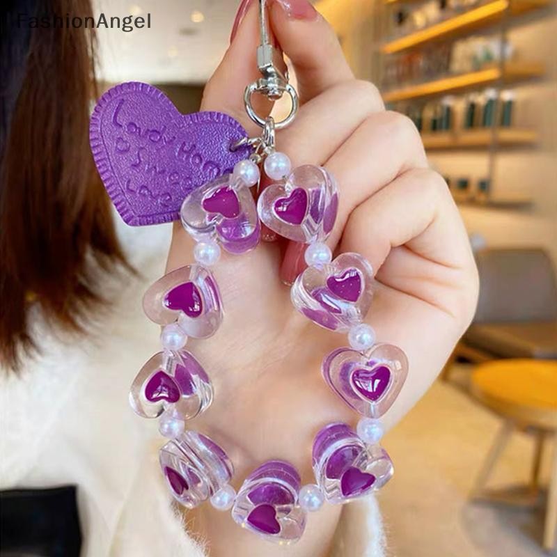 FashionAngel Pha Lê Tình Yêu Trái Tim Dây Chống Mất Vòng Tay Cho Điện Thoại Di Động Dây Đeo Cổ Tay Móc Khóa Ô Tô Điện Thoại Dễ Thương Quyến Rũ VN