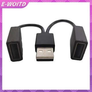 E-woitd 1 Trong 2 Ra USB HUB Xe Ô Tô Bộ Chia Cáp Cáp Dây Sạc Cho Điện Thoại Thông Minh Android HNVN