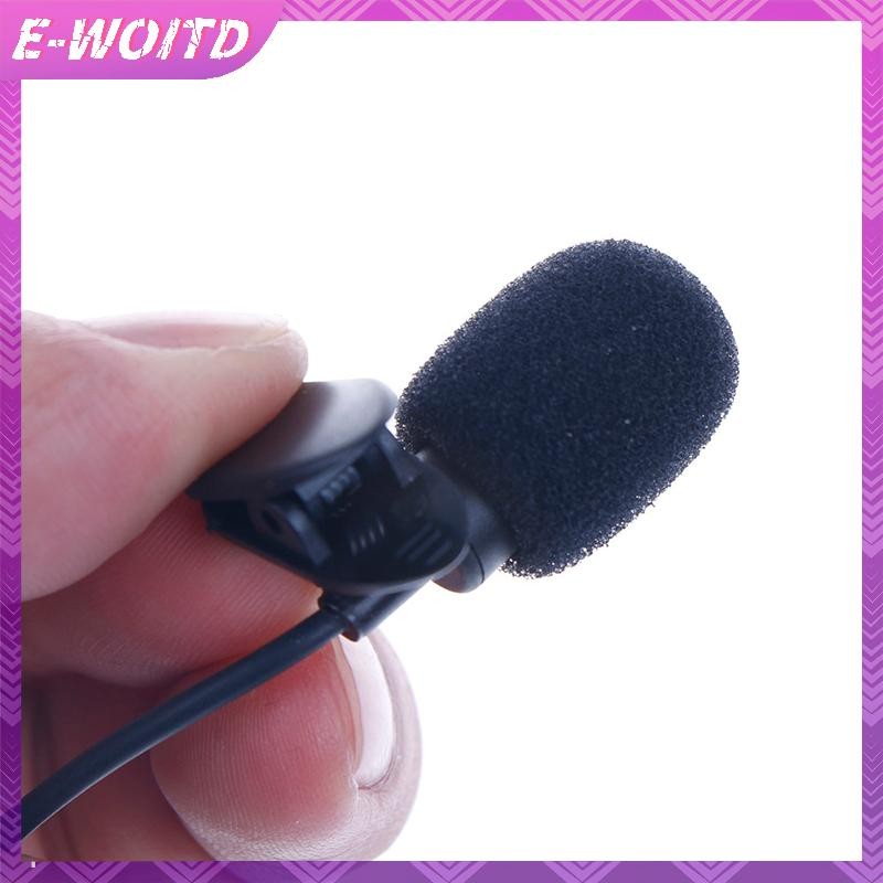 E-WOITD 3.5mm Studio Speech Mic Micro Clip cho PC Desktop Notebook 1.5M HNVN