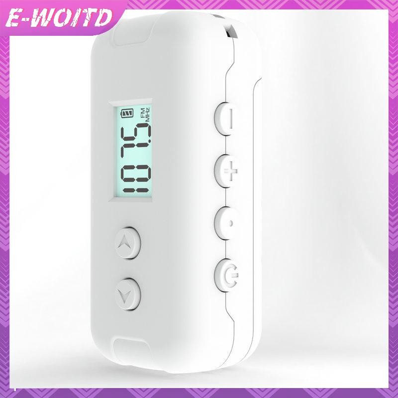 E-WOITD Mini Pocket FM Radio Di động 50-108MHZ Bộ thu vô tuyến âm thanh có màn hình LCD Thể thao ngoài trời Bộ thu vô tuyến cầm tay HNVN