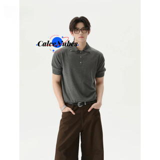 Áo thun Polo nam retro với nút thiết kế thanh lịch, phù hợp mặc hàng ngày