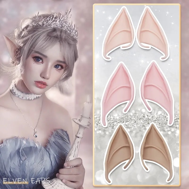 Trang Trí Tiệc Halloween: Cặp Thiên Thần Elven Elf Tai Bí Ẩn Mũi Nhọn