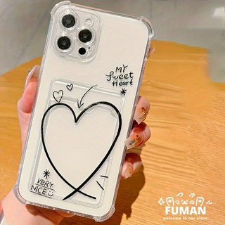Clear Lines Vỏ Trái Tim Cho Xiaomi 14T 14 13T 13 12T 12 12X 12S Pro Ultra Mi 11 Lite Poco C75 C65 C40 C31 5G 4G Vỏ Điện Thoại Dễ Thương Có Hộp Đựng Thẻ Mềm
