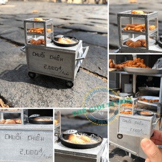 Mô hình gỗ tự lắp ráp DIY -Thế Giới Tí Hon- XE CHUỐI CHIÊN - HR06 (Sản phẩm chưa kèm keo)