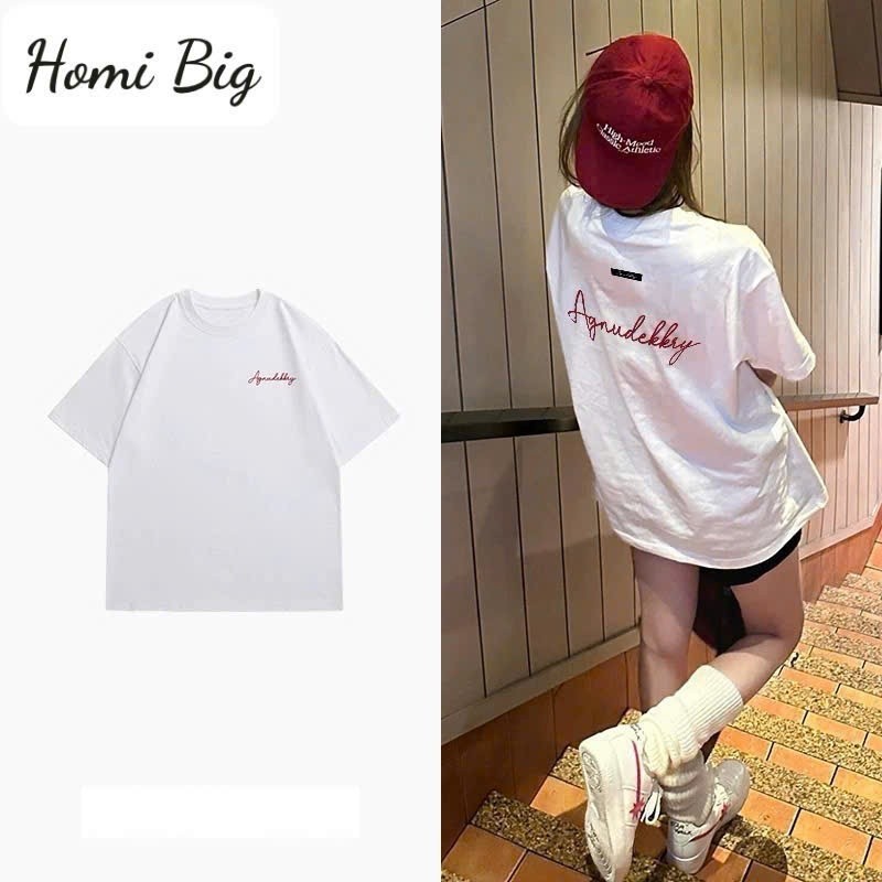 Áo thun phông cộc tay dáng dài rộng dành cho nam nữ chất liệu cotton thoáng mát phối in chữ hottrend MT33 SP339