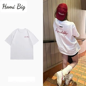 Áo thun phông cộc tay dáng dài rộng dành cho nam nữ chất liệu cotton thoáng mát phối in chữ hottrend MT33 SP339