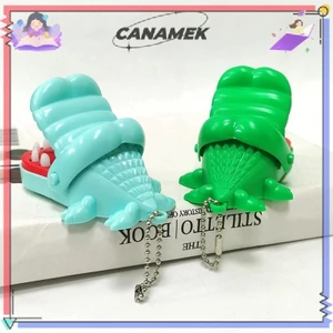 CANAMEK Ngộ nghĩnh Cắn Tay Cá Sấu Miệng Móc Khóa Hoạt Hình Động Vật Báo Chí Răng Cắn Ngón Tay Lừa Móc Khóa Mặt Dây Chuyền Túi Trang Trí CSF
