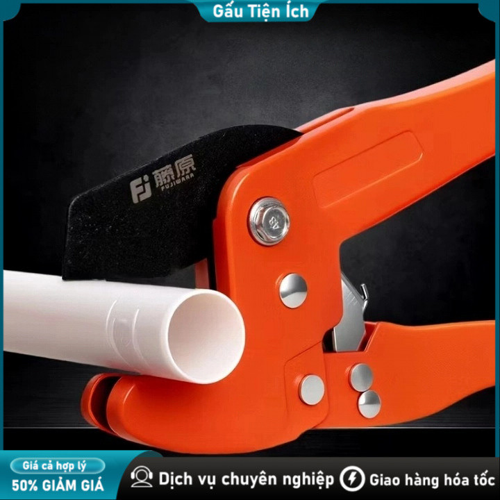 Kéo Cắt Ống Nhựa PVC PE PPR 42Mm Chất Liệu Thép Carbon Cứng Cắt Mạnh Không Gãy Lưỡi, Độ Bền Cao