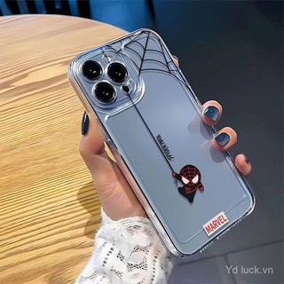 Mini Người Nhện Đơn Giản Dễ Thương Thời Trang Phong Cách Vui Vẻ Trong Suốt Ốp Lưng Điện Thoại Thích Hợp Cho iphone 16promax 16plus 15pro 15 14 13promax 12pro 11promax 11 x x xsmax Vỏ Chống Sốc