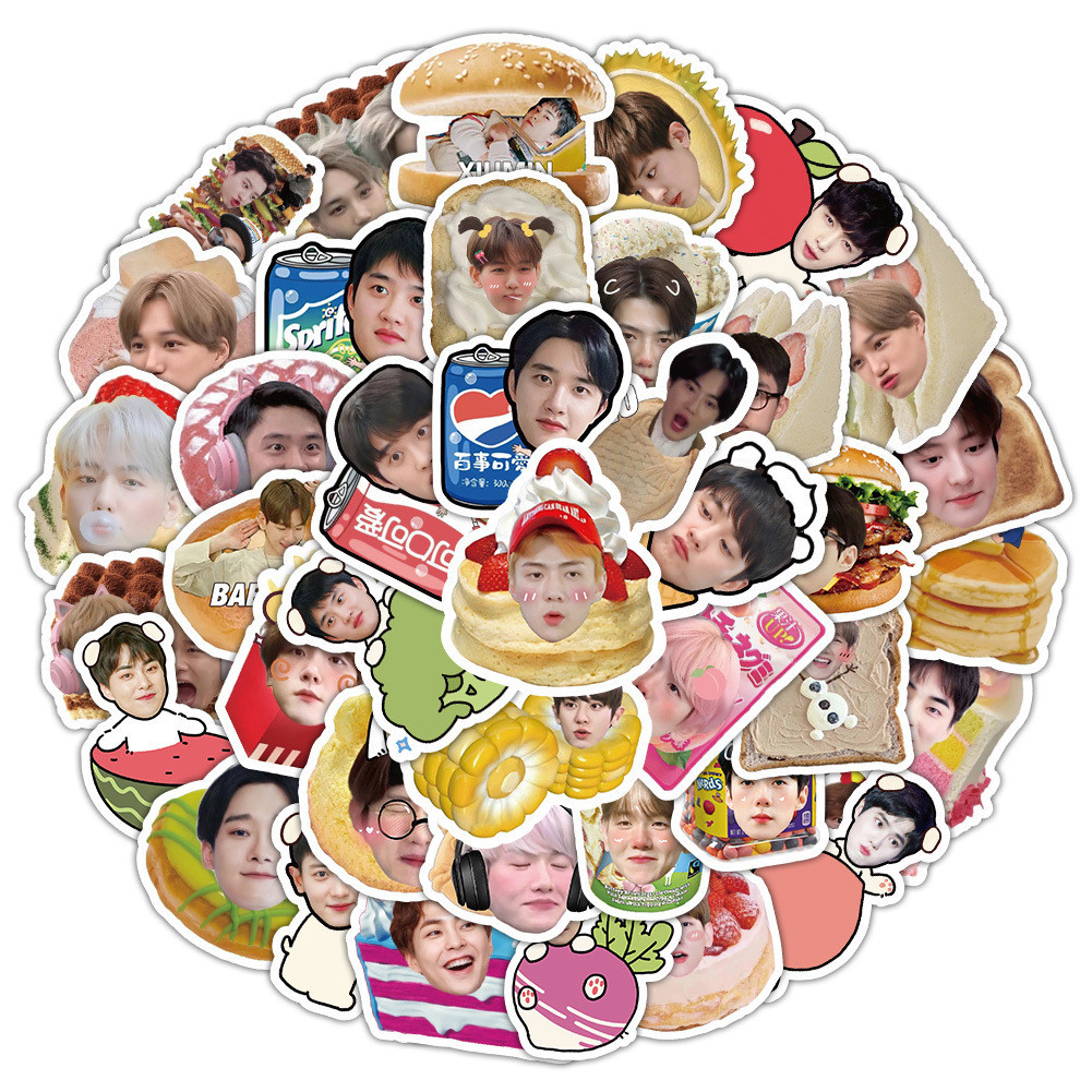 65-103 Cái / bộ EXO Album Mới EXIST Photo Sticker LAY SEHUN CHANYEOL Gói Mini Sáng Tạo Đầu Lớn Hành Lý Laptop Điện Thoại Sổ Tay Dán YM