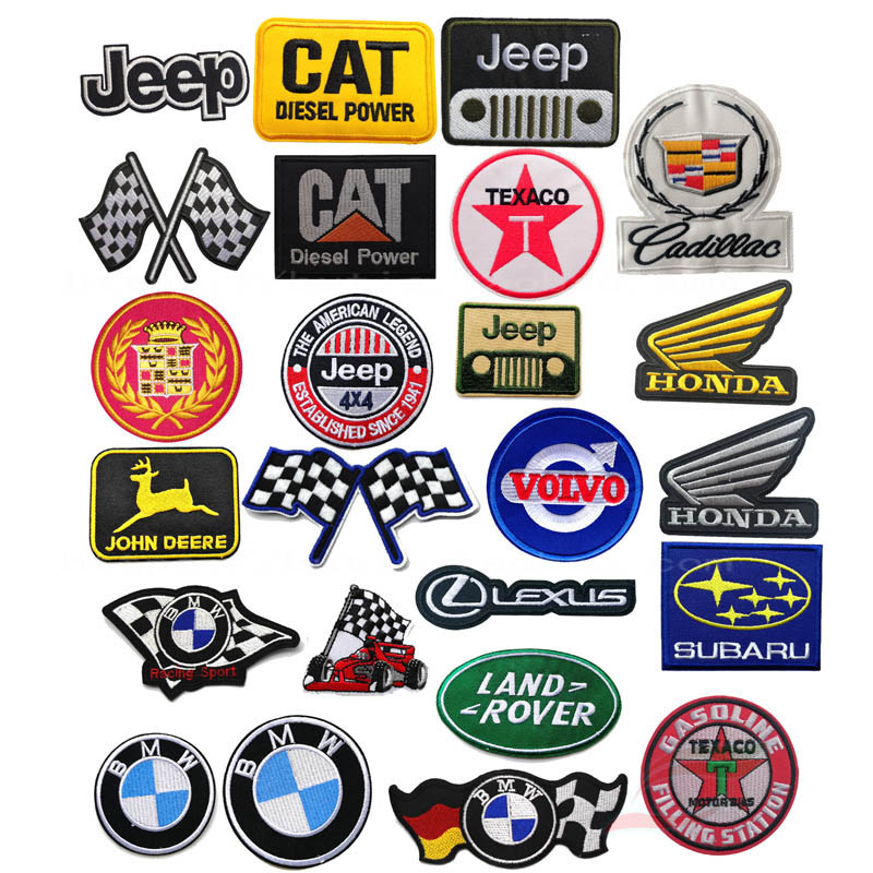Khâu Trên Sắt Trên Thêu Miếng Dán BMW Đua Xe Thiết Kế Logo Quần Áo Lỗ Sửa Chữa Huy Hiệu Xe Máy Ký DIY Miếng Dán Dành Cho Người Phụ Nữ Túi