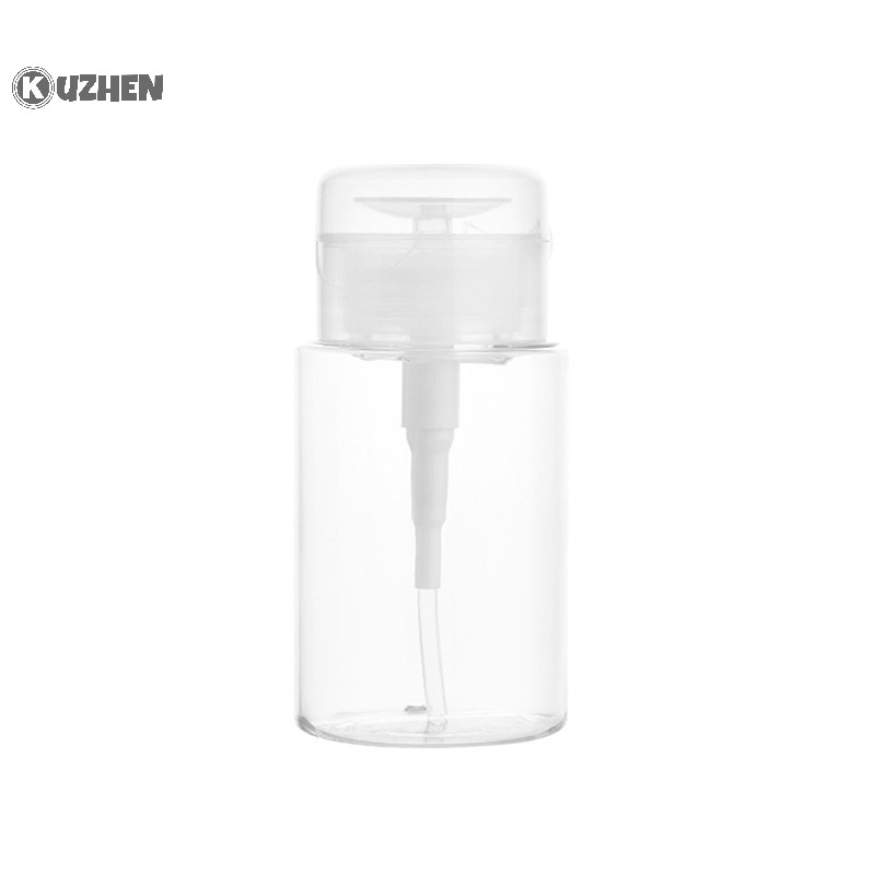 Kuzhen 100 / 150 / 200ml Du Lịch Di Động Chai Có Thể Đổ Lại Nhựa Trống Sơn Móng Tay Tẩy Chất Lỏng Báo Chí Bơm Chai Nóng