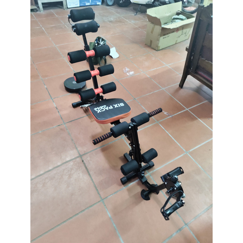 Máy tập cơ bụng New Six Pack Care 2025 đạp xe- xoay eo