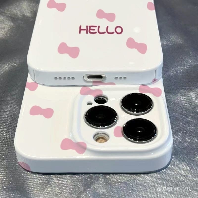 Ốp điện thoại QYJS đầu Hello Kitty đơn giản dùng cho IPhone 11 12 PRO 13 14 15 ProMax 7 8 plus 14 15 PLUS XR XR XSMAX SE phim Ốp Cứng mẫu mới Ốp bảo vệ PC P4YP