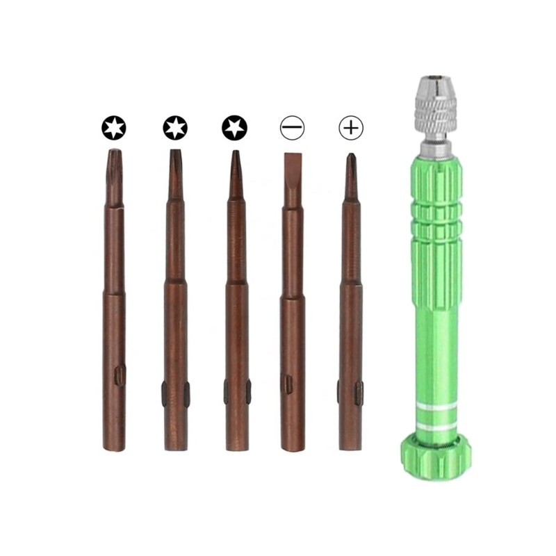 Bộ tuốc nơ vít Fol 5 trong 1 Công cụ chính xác thiết yếu để sửa chữa điện tử và quang học nhỏ