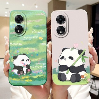 Ốp Bảo Vệ Ống Kính OPPO A78 5G OppoA78 A 78 4G CPH2565 Ốp Điện Thoại TPU Silicon Mềm Hình Thỏ Gấu Trúc Dễ Thương