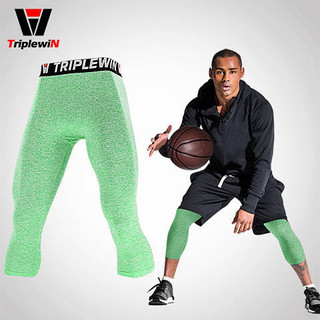 Lightweight Breathable Tights Men's Super Elastic Sports Basketball Snowflake Bottoming Quick-Drying Multi-Color Football Fitness Cropped Pants tW3S