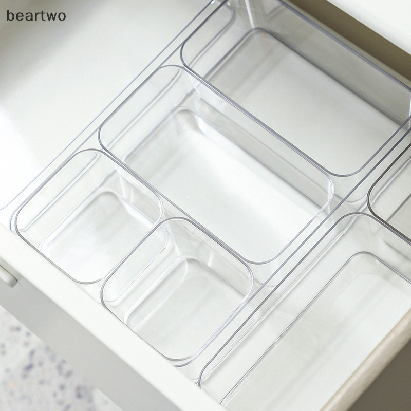 < Beartwo > Hộp Bảo Quản Để Bàn Ngăn Kéo Hộp Chia Hộp Đựng Ngăn Kéo Tổ Chức Bàn Hộp Trang Sức Hộp Sắp Xếp Trang Điểm Hộp Bảo Quản Trong Suốt Đẹp