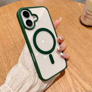 Ốp Điện Thoại Từ Tính Acrylic Trong Suốt Pha Lê Vỏ Chống Sốc Cho iPhone 16 Pro Max 15 14 13 12 11 Pro Max