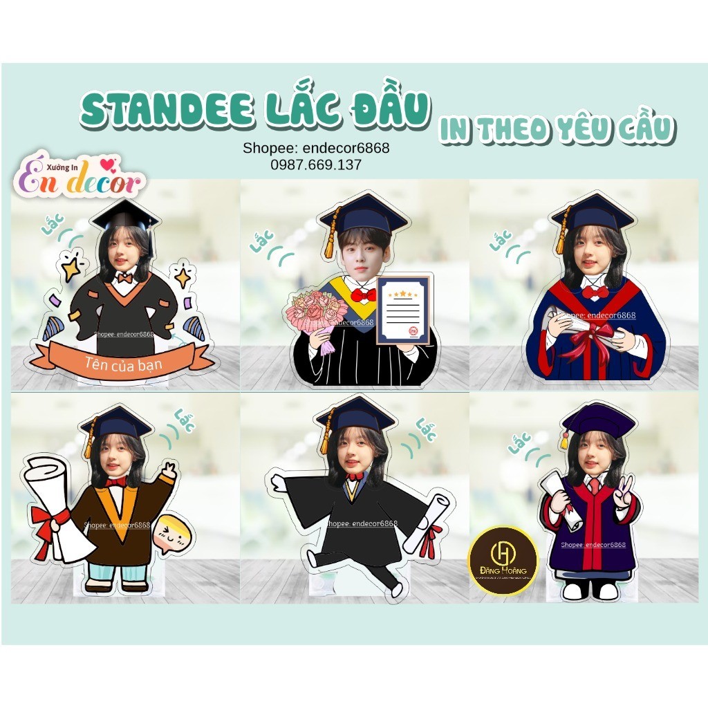 Standee lắc đầu chạy bằng pin cử nhân tốt nghiệp ĐH | Shopee Việt Nam