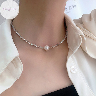 K2nightfee Dây chuyền xương đòn thời trang Bạc vỡ Vòng cổ ngọc trai không đều Vòng tay dành cho nữ Tiệc cưới Sinh nhật Vintage Trang sức Quà tặng VN