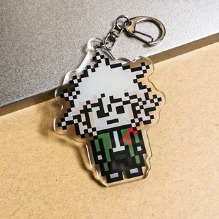 Hinata Hajime Nagito Komaeda Anime Móc Khóa Danganronpa Pixel Phong Cách Acrylic Móc Chìa Khóa Người Phụ Nữ Kawaii Túi