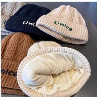 Mũ ấm áp mùa đông RISEDOT, Mũ len dệt kim dày lót nhung, Thời trang thêu chữ Unisex cho bé 1-6 tuổi