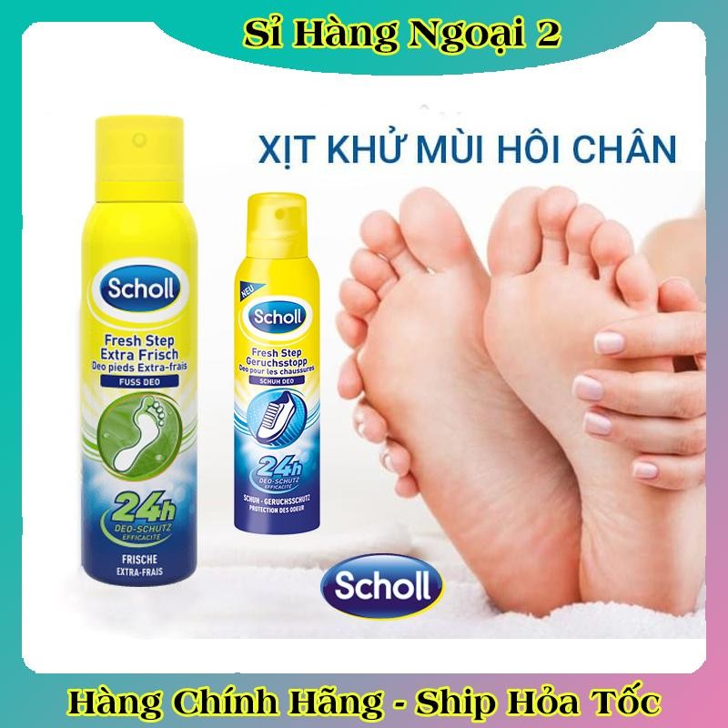 [DATE MỚI NHẤT] Xịt khử mùi hôi chân & giày dép Scholl Fuss 150ml, ngăn mồ hôi chân của Đức