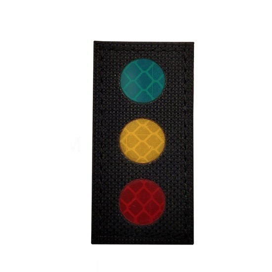 Patch_velcro đèn giao thông có phản quang dán quần áo_ba lô