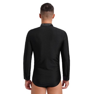 Yhong Nam Lấp Lánh Kim Cương Giả Leotard Cổ Chữ V Dài Tay Body Cho Khiêu Vũ Latin