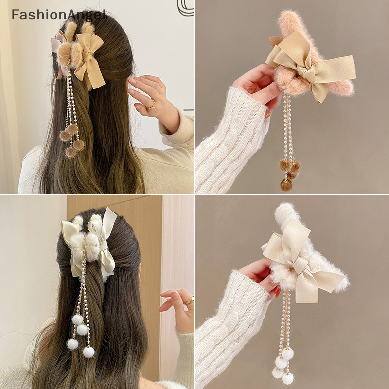 FashionAngel Sang Trọng Móng Vuốt Nơ sel Kẹp Tóc Móng Vuốt Tốt Nhất Kẹp Cho Tóc Dày Phụ Nữ Phụ Kiện Tóc Mới Vuốt Dễ Thương Mùa Đông TH