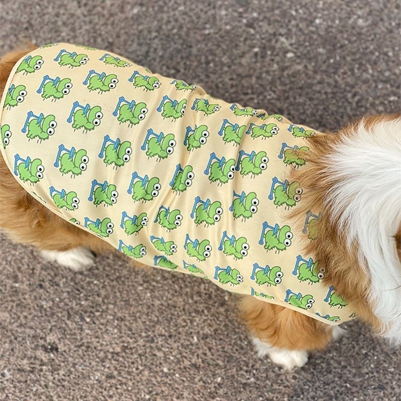 Quần Áo Bichon Teddy Mỏng Phong Cách Khủng Long Thoáng Khí Mùa Hè Phong Cách Mới Chó Corgi Pháp Chiến Đấu Shiba Inu Vest TWFD * - & -