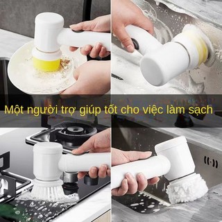 Bàn chải làm sạch điện thông minh chống nước cầm tay không dây đa chức năng làm sạch gia dụng